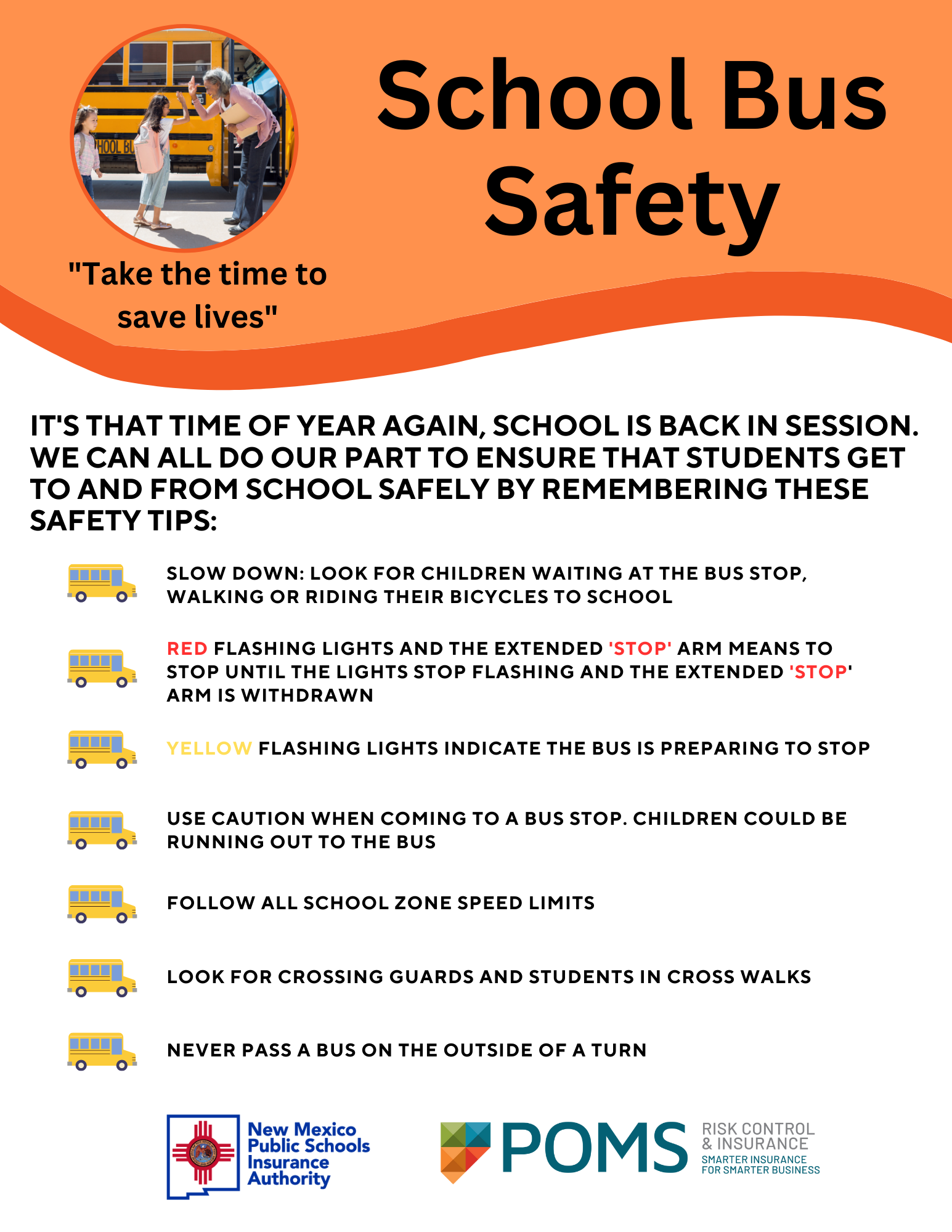 Bus Safety Campaign Infographic